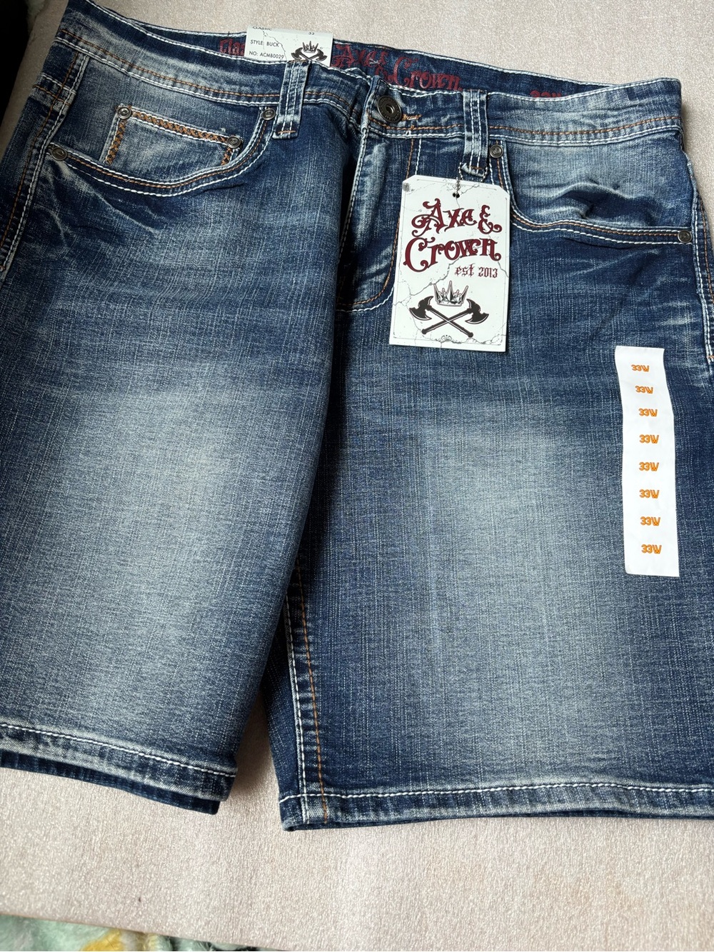 Men's Axe & Crown Blue Denim Shorts